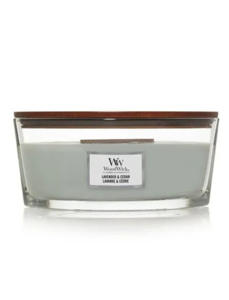 WoodWick Lavender & Cedar Ellipse Ароматична свічка з ароматом кипариса, перцю і лимону Еліпс