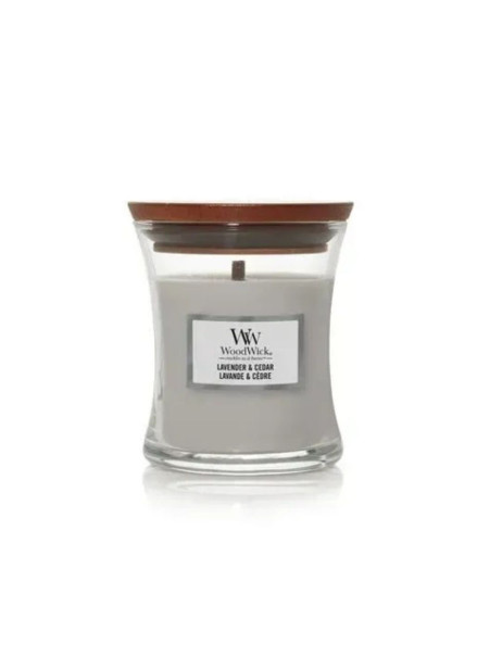 WoodWick Lavender & Cedar Mini Ароматична свічка з ароматом кипариса, перцю і лимону Міні