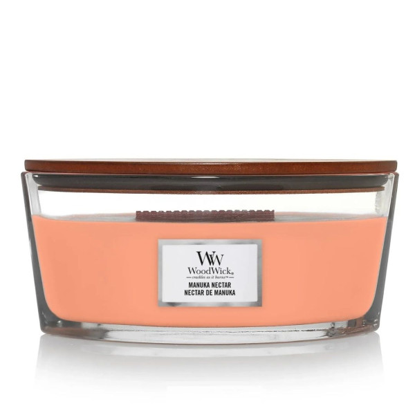 WoodWick Manuka Nectar Ellipse Ароматична свічка з персиком, медом і манго Еліпс
