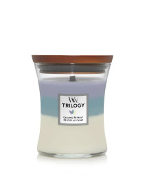 WoodWick Medium Trilogy Calming Retreat Medium Ароматическая свеча с трехслойным ароматом Средняя - Написать отзыв