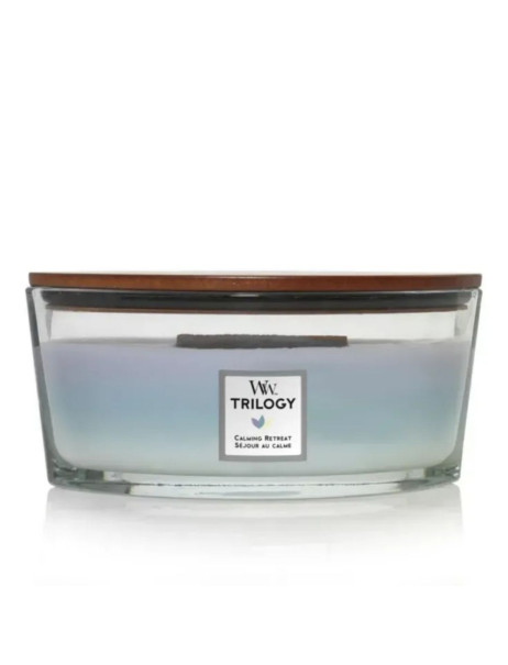 WoodWick Medium Trilogy Calming Retreat Ellipse Ароматична свічка з тришаровим ароматом Еліпс