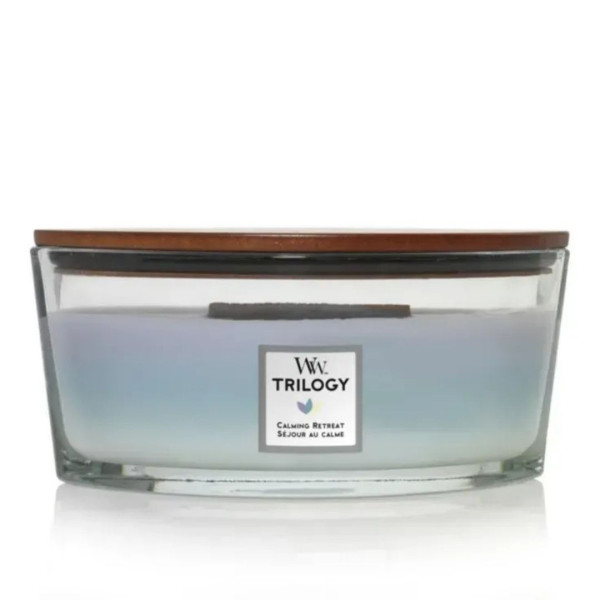 WoodWick Medium Trilogy Calming Retreat Ellipse Ароматична свічка з тришаровим ароматом Еліпс