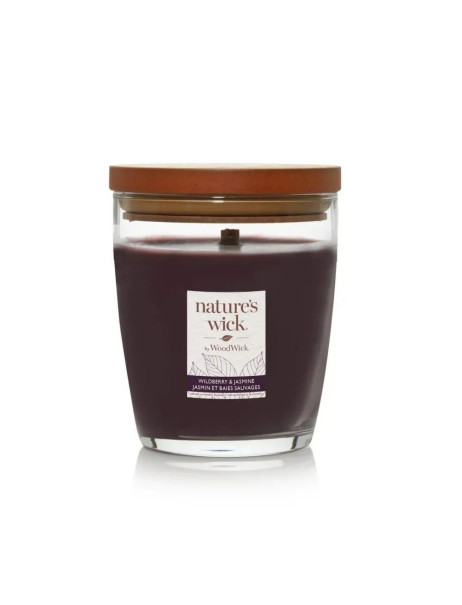 WoodWick Nature’s Wick Wildberry & Jasmine Medium Ароматична свічка з ароматом диких ягід та жасмину Середня