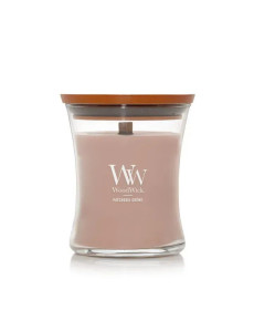 WoodWick Patchouli Crème Medium Ароматична свічка з какао та копченим кашеміром Середня - Написати відгук
