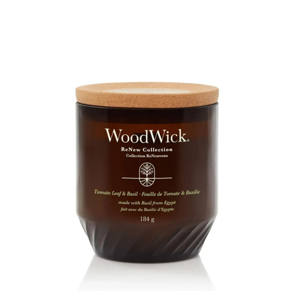 WoodWick Renew Tomato Leaf & Basil Свічка з базиліком і листям томатів