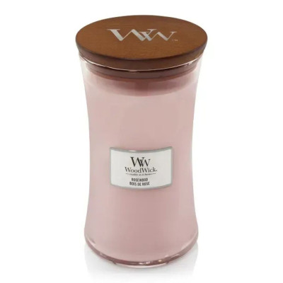 WoodWick Rosewood Large Ароматична свічка з ароматом троянди, кедра і мускусу Велика