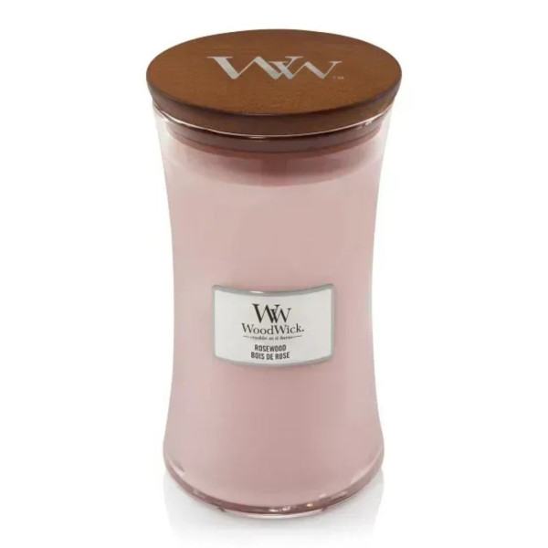 WoodWick Rosewood Large Ароматична свічка з ароматом троянди, кедра і мускусу Велика