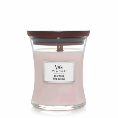 WoodWick Rosewood Mini Ароматическая свеча с ароматом розы, кедра и мускуса Мини
