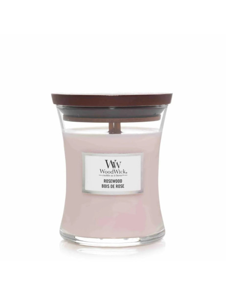 WoodWick Rosewood Mini Ароматична свічка з ароматом троянди, кедра і мускусу Міні