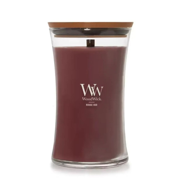 WoodWick Rouge Oud Large Ароматична свічка з ароматом троянди та спецій Велика