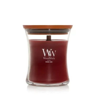 WoodWick Rouge Oud Medium Ароматическая свеча с ароматом розы и специй Средняя