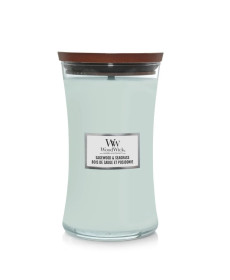 WoodWick Sagewood & Seagrass Large Ароматична свічка з нотами шавлії, океану та кедра Велика - Написати відгук