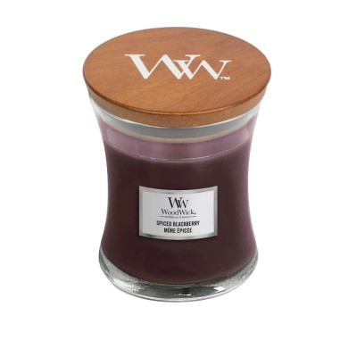 WoodWick Spiced Blackberry Medium Ароматична свічка з ароматом ожини з корицею Середня