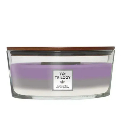 WoodWick Trilogy Amethyst Sky Ellipse Ароматическая свеча с трехслойным ароматом Аметистовое небо Эллипс