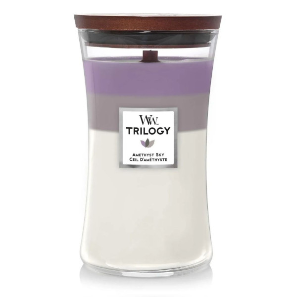 WoodWick Trilogy Amethyst Sky Large Ароматична свічка з тришаровим ароматом Аметистове небо Велика