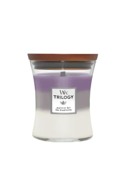 WoodWick Trilogy Amethyst Sky Medium Ароматична свічка з тришаровим ароматом Аметистове небо Середня