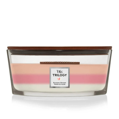 WoodWick Trilogy Blooming Orchard Ellipse Ароматическая свеча с нежными нотами Эллипс