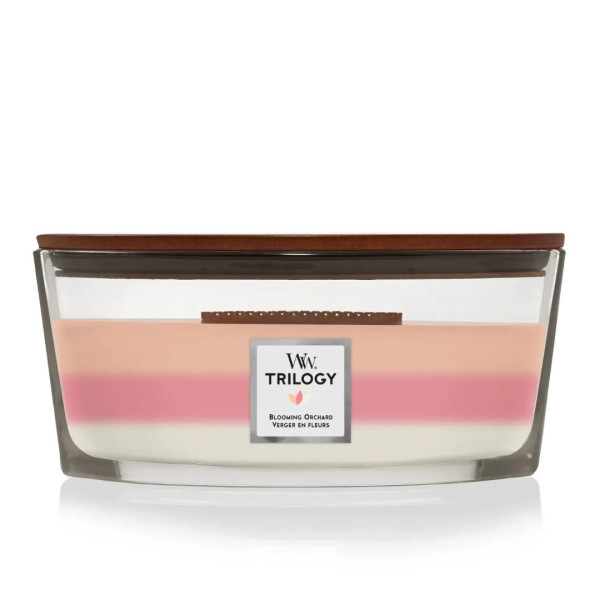 WoodWick Trilogy Blooming Orchard Ellipse Ароматична свічка з ніжними нотами Еліпс