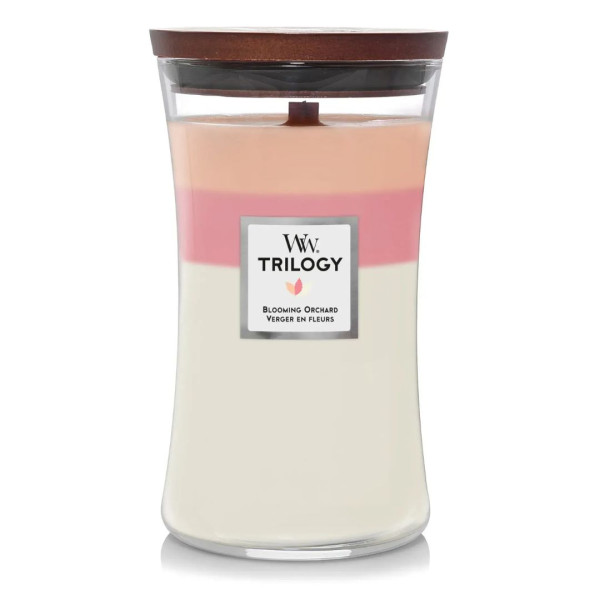 WoodWick Trilogy Blooming Orchard Large Ароматична свічка з ніжними нотами Велика