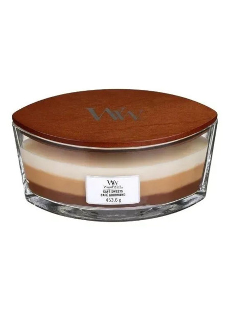 WoodWick Trilogy Cafe Sweets Ellipse Ароматична свічка з тришаровим ароматом Еліпс