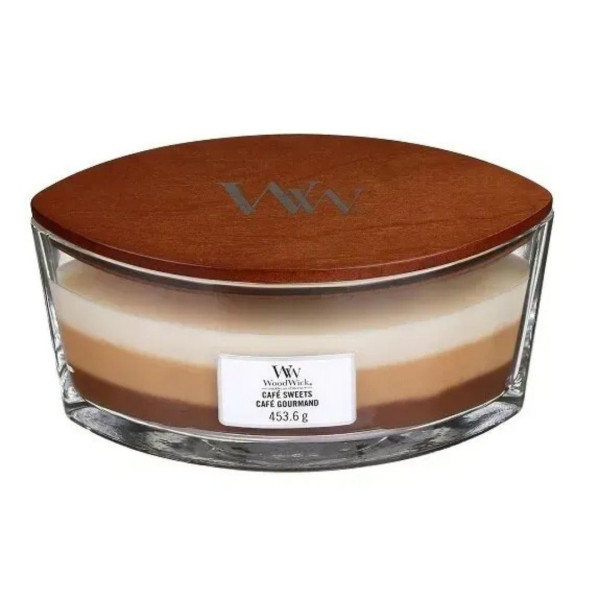 WoodWick Trilogy Cafe Sweets Ellipse Ароматична свічка з тришаровим ароматом Еліпс