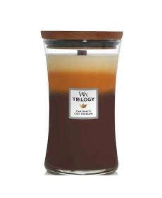 WoodWick Trilogy Cafe Sweets Large Ароматична свічка з тришаровим ароматом Велика - Написати відгук