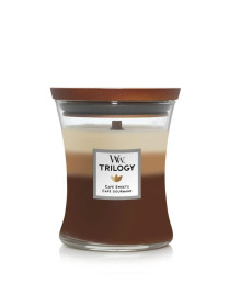 WoodWick Trilogy Cafe Sweets Medium Ароматична свічка з тришаровим ароматом Середня - Написати відгук