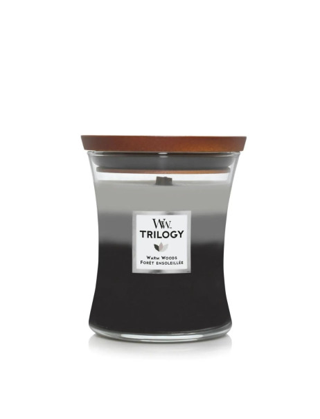 WoodWick Trilogy Warm Woods Medium Ароматична свічка з тришаровим ароматом Середня