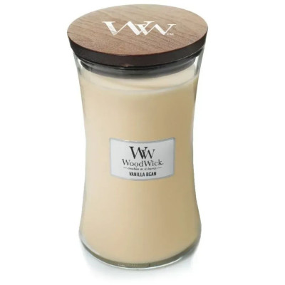 WoodWick Vanilla Bean Large Ароматическая свеча с ароматом чистой ванили Большая