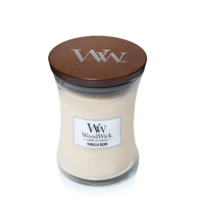 WoodWick Vanilla Bean Medium Ароматическая свеча с ароматом чистой ванили Средняя