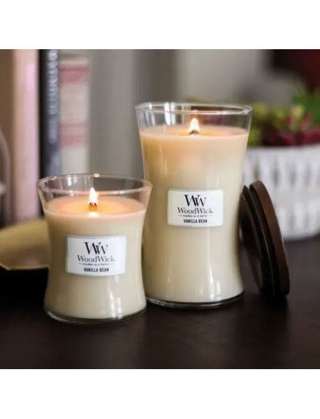 WoodWick Vanilla Bean Medium Ароматична свічка з ароматом чистої ванілі Середня