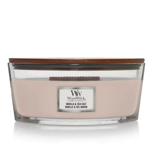 WoodWick Vanilla & Sea Salt Ellipse Ароматична свічка з ароматом ванілі та морської солі Еліпс