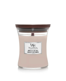 WoodWick Vanilla & Sea Salt Medium Ароматическая свеча с ароматом ванили и морской соли Средняя - Написать отзыв