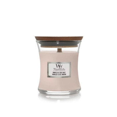 WoodWick Vanilla & Sea Salt Mini Ароматическая свеча с ароматом ванили и морской соли Мини