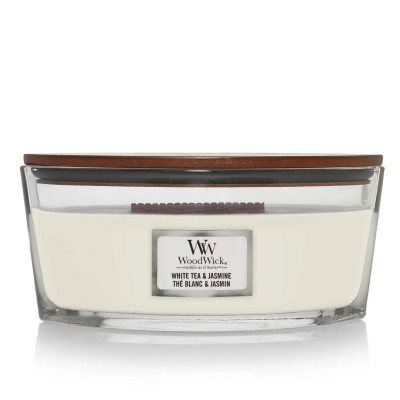 WoodWick White Tea & Jasmine Ellipse Ароматическая свеча с нежным ароматом Эллипс