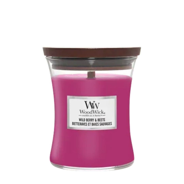 WoodWick Wild Berry & Beets Medium Ароматична свічка з ароматом буряка, ягід та апельсину Середня