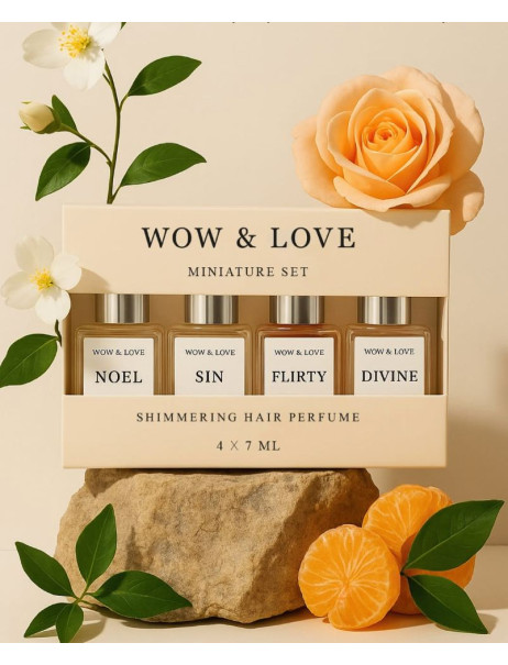 Wow & Love Shimmering Hair Parfume Miniature Set Сет миниатюр парфюм-блеска для волос