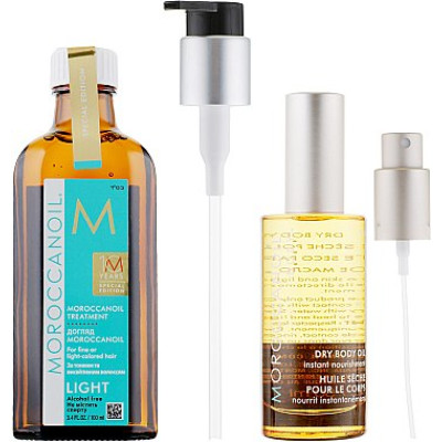 Moroccanoil Набор "Юбилейный" для тонких и осветленных волос (h/oil/100ml + b/oil/50ml)