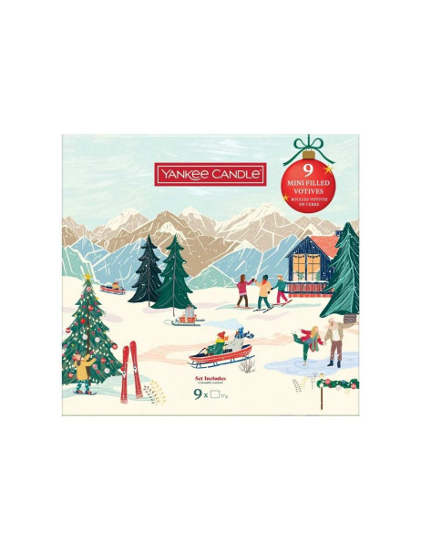Yankee Candle Christmas 9 Mini Filled Votives Подарочный набор из 9 свечей