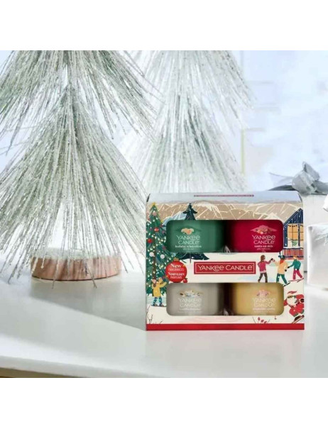 Yankee Candle Christmas Mini Set Подарочный набор из 4 свечей