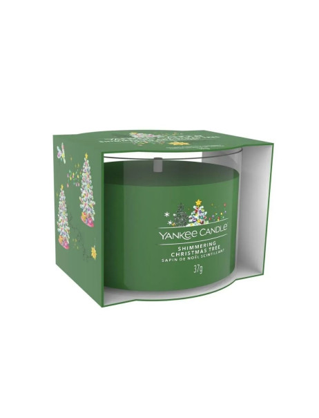 Yankee Candle Shimmering Christmas Tree Mini Ароматична свічка Мерехтлива різдвяна ялинка Міні