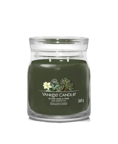 Yankee Candle Silver Sage & Pine Medium Ароматична свічка Срібна шавлія та сосна Середня - Написати відгук
