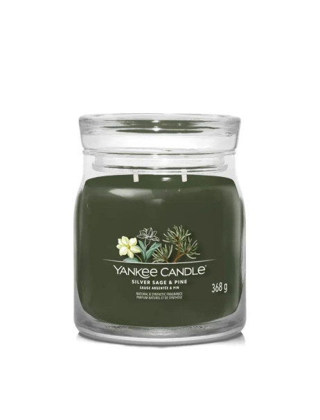 Yankee Candle Silver Sage & Pine Medium Ароматична свічка Срібна шавлія та сосна Середня