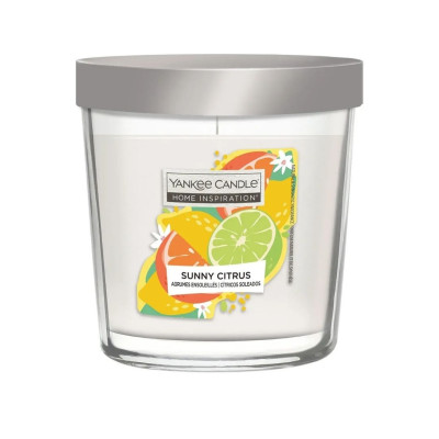 Yankee Candle Sunny Citrus Home Inspiration Value Tumbler Ароматична свічка Сонячний цитрус Середня